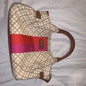 Kate Spade Pink & Orange Striped Handbag